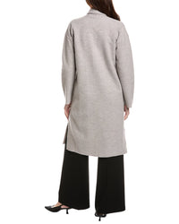 Eileen Fisher Petite High Collar Wool Coat