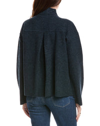 Eileen Fisher Petite High Collar Wool Jacket