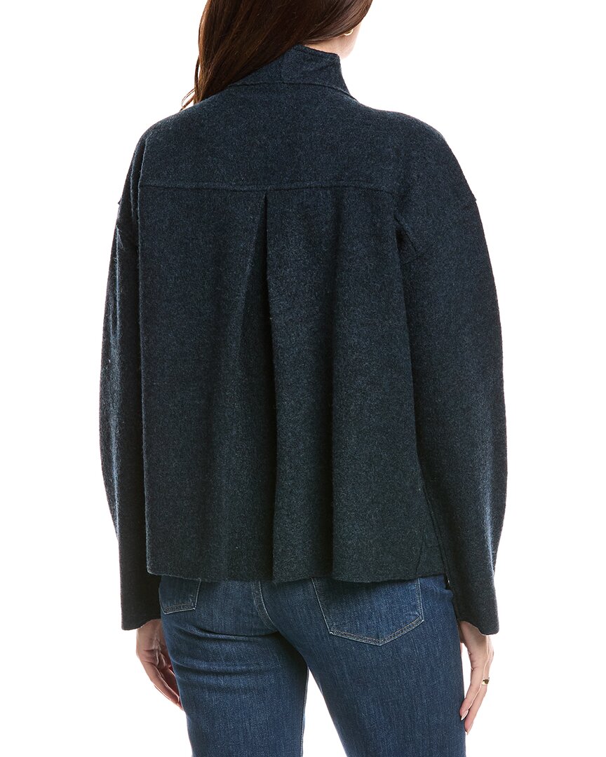 Eileen Fisher Petite High Collar Wool Jacket