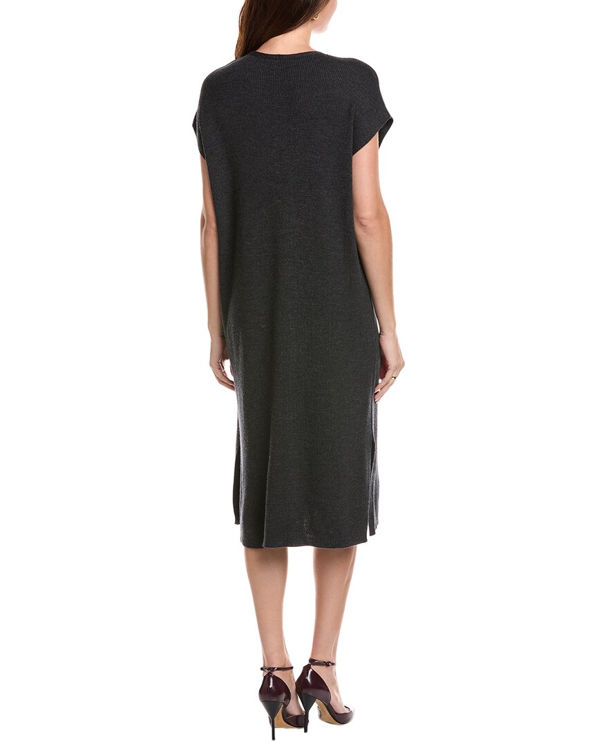 Eileen Fisher Petite V-Neck Wool Sweaterdress