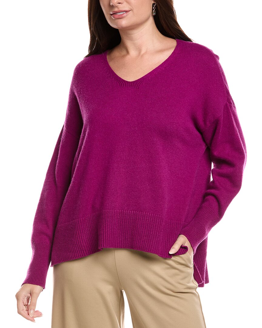 Eileen Fisher V-Neck Cashmere-Blend Sweater