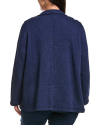 Eileen Fisher Plus Stand Collar Jacket