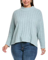 Eileen Fisher Plus Turtleneck Cashmere-Blend Sweater