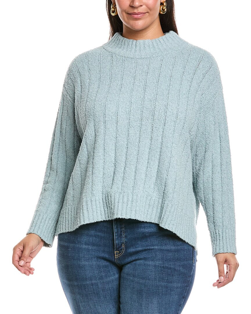 Eileen Fisher Plus Turtleneck Cashmere-Blend Sweater