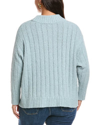 Eileen Fisher Plus Turtleneck Cashmere-Blend Sweater