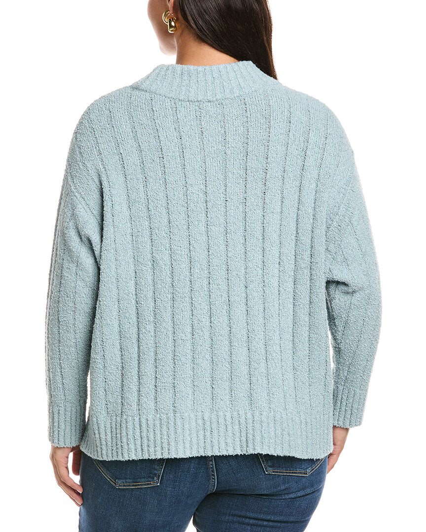 Eileen Fisher Plus Turtleneck Cashmere-Blend Sweater