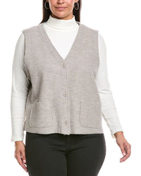 Eileen Fisher Plus Wool Vest