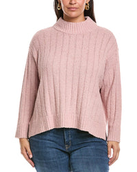 Eileen Fisher Plus Turtleneck Cashmere-Blend Sweater