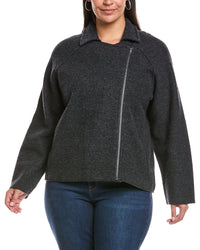 Eileen Fisher Plus Wool Moto Jacket