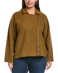 Eileen Fisher Plus Wool Moto Jacket