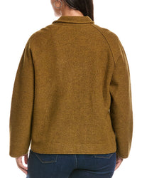 Eileen Fisher Plus Wool Moto Jacket