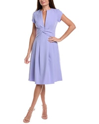 Oscar De La Renta Twisted Front Midi Dress