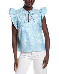Sail To Sable Ruffle Sleeve Top