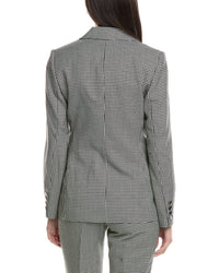 Elie Tahari Collared Fitted Wool-Blend Blazer