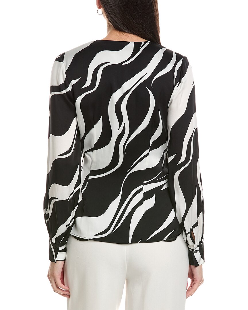 Elie Tahari Printed Silk-Blend Blouse