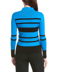Elie Tahari Mock Neck Stripe Sweater