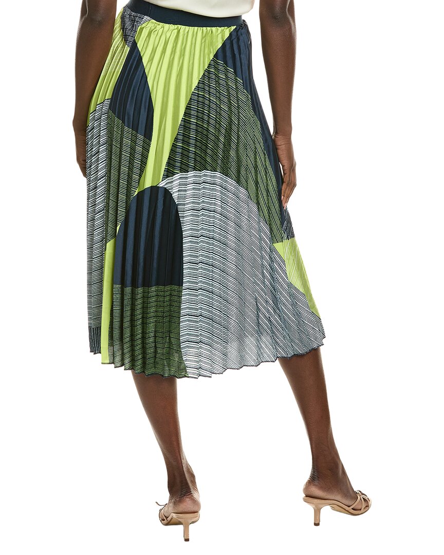 T Tahari Pull On Pleated Midi Skirt