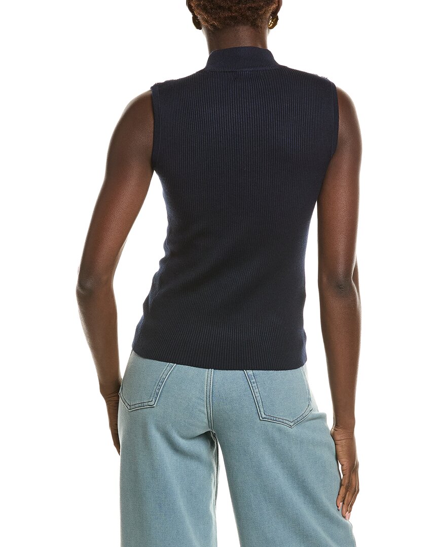 T Tahari Sleeveless Rib Pullover
