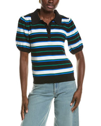 T Tahari Half Button Down Shirt
