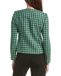 Elie Tahari Tweed Double Breasted Blazer