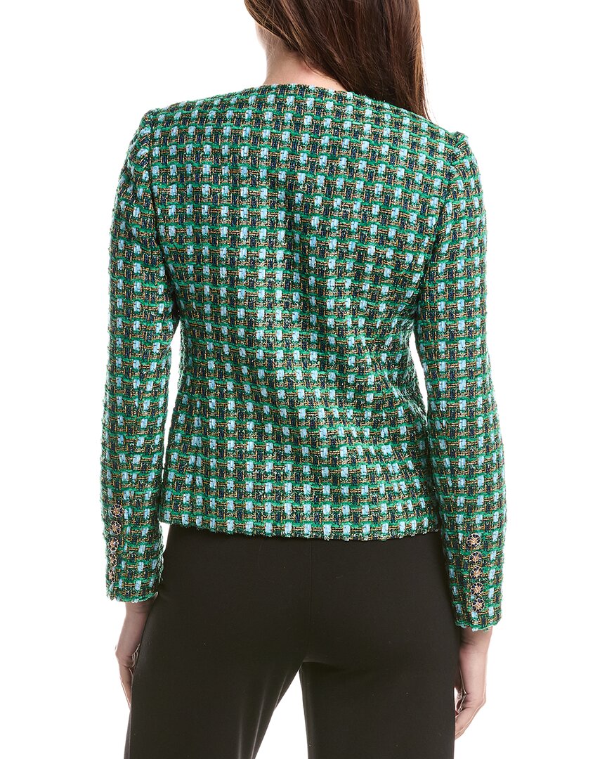 Elie Tahari Tweed Double Breasted Blazer