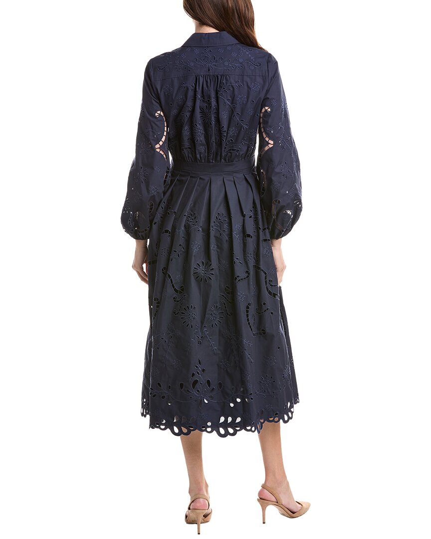 Elie Tahari Scallop Wrap Midi Dress