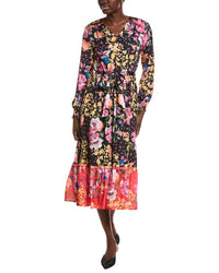 T Tahari Peplum Hem Maxi Dress