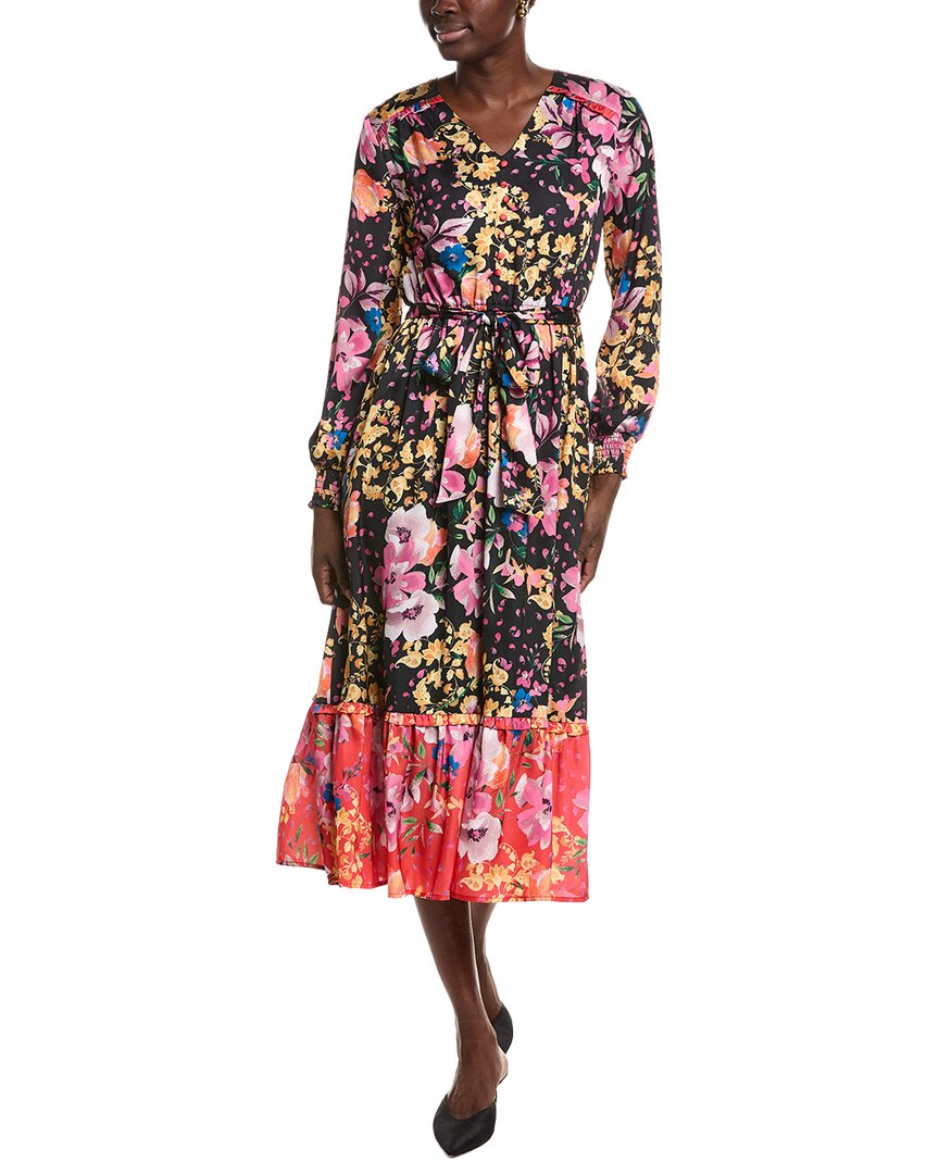 T Tahari Peplum Hem Maxi Dress