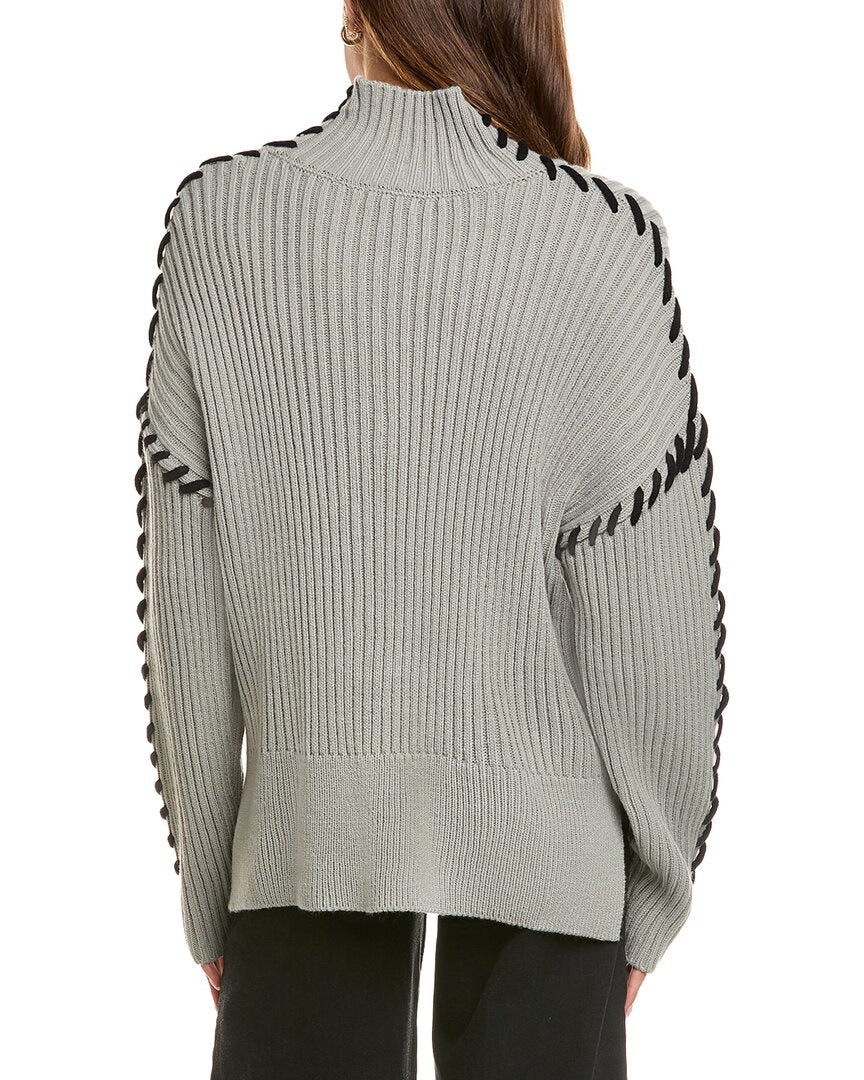 Theo And Spence Whipstitch Turtleneck Sweater