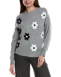 Theo And Spence Tonal Daisy Sweater