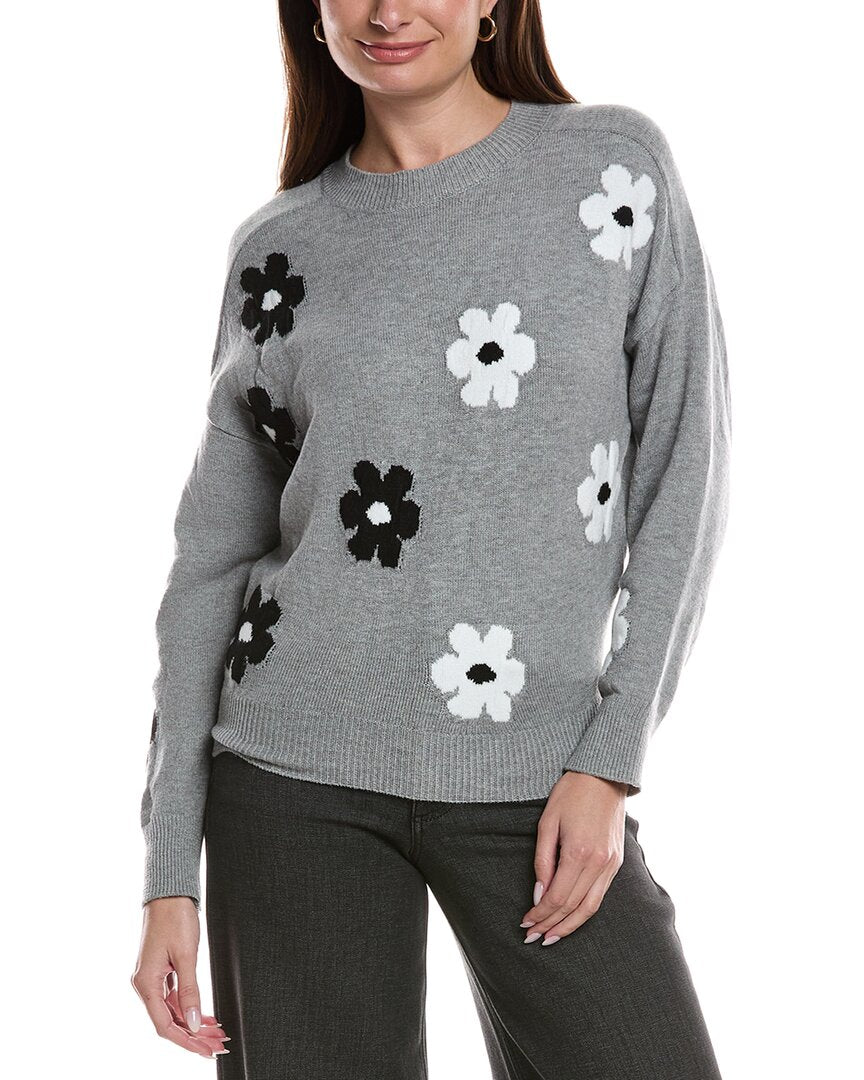 Theo And Spence Tonal Daisy Sweater