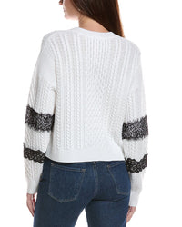 Theo And Spence Lace Detail Cable Knit Cardigan