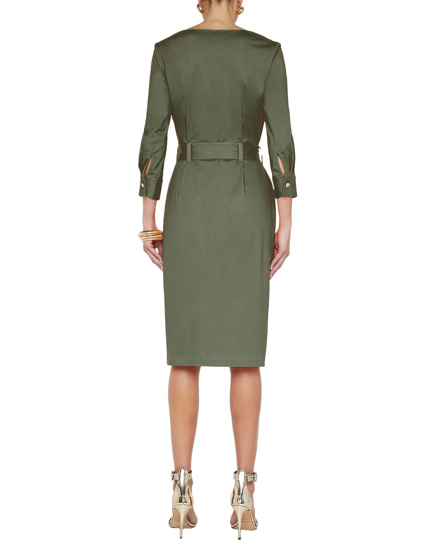 L'agence Bordeaux 3/4 Sleeve Midi Dress