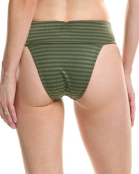 Pq Swim Banded High-Waist Bikini Bottom