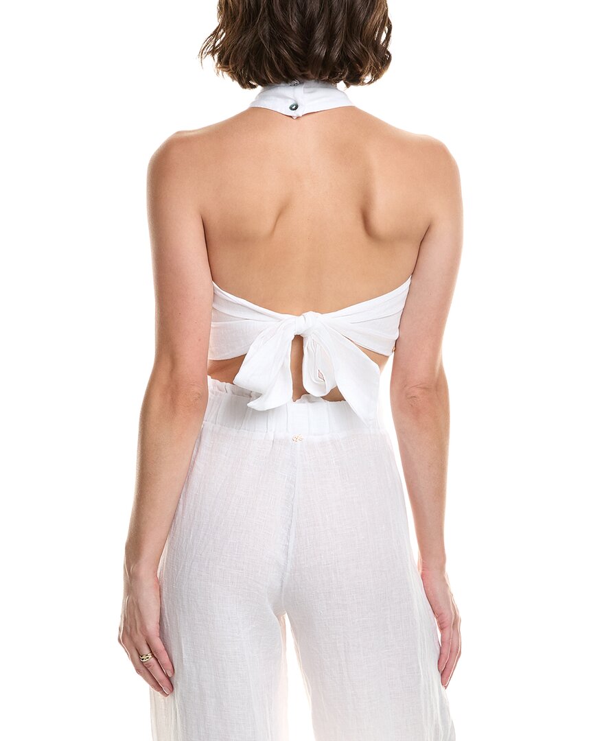Pq Swim Linen Wrap Top
