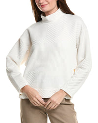 Nanette Nanette Lepore Chevron Mock Neck Sweater