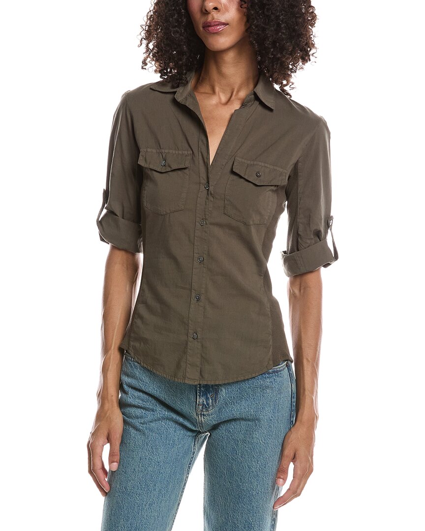 James Perse James Perse 3/4-Sleeve Paneled Shirt