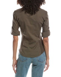 James Perse James Perse 3/4-Sleeve Paneled Shirt