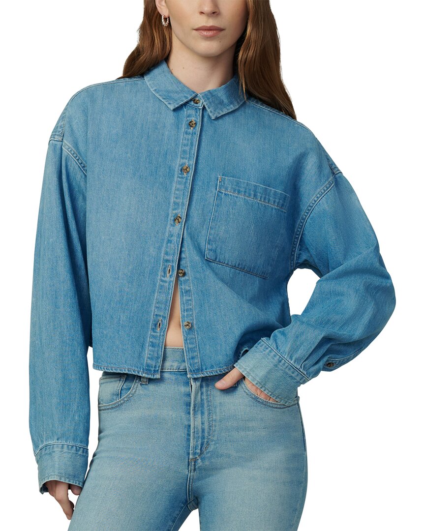 Joe's Jeans The Cropped Boyfriend Linen-Blend Shirt