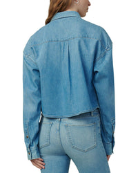 Joe's Jeans The Cropped Boyfriend Linen-Blend Shirt