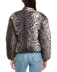 Apparis Leni Leopard Padded Bomber