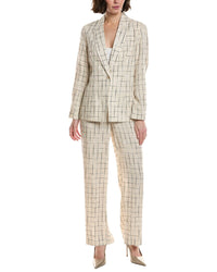Nanette Nanette Lepore 2Pc Linen-Blend Suit Jacket & Pant