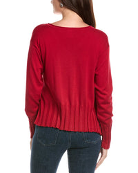 Planet Cropped V-Neck Sweater