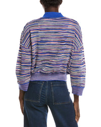M Missoni Textured Wool-Blend Polo Sweater