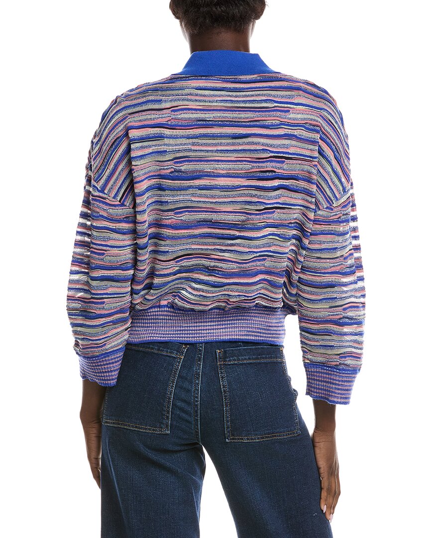 M Missoni Textured Wool-Blend Polo Sweater