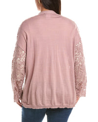Marina Rinaldi Plus Fonte Wool-Blend Cardigan