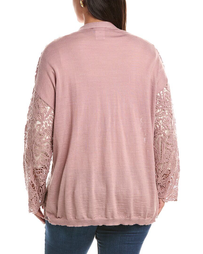 Marina Rinaldi Plus Fonte Wool-Blend Cardigan