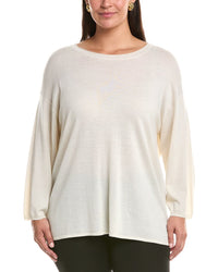 Marina Rinaldi Plus Badesse Wool-Blend Top
