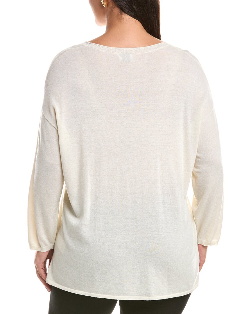 Marina Rinaldi Plus Badesse Wool-Blend Top