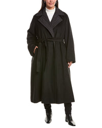 Marina Rinaldi Marina Rinaldi Plus Capanna Reversible Wool Coat